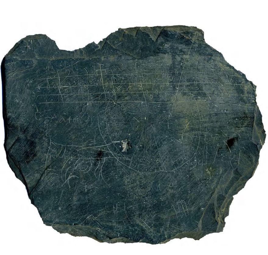 Plaque d'ardoise gravée